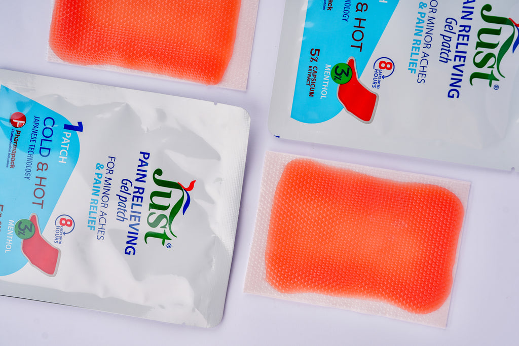 Cold & Hot Pain Relieving Gel Patch For Minor Aches & Pain Relief - 4 Patches
