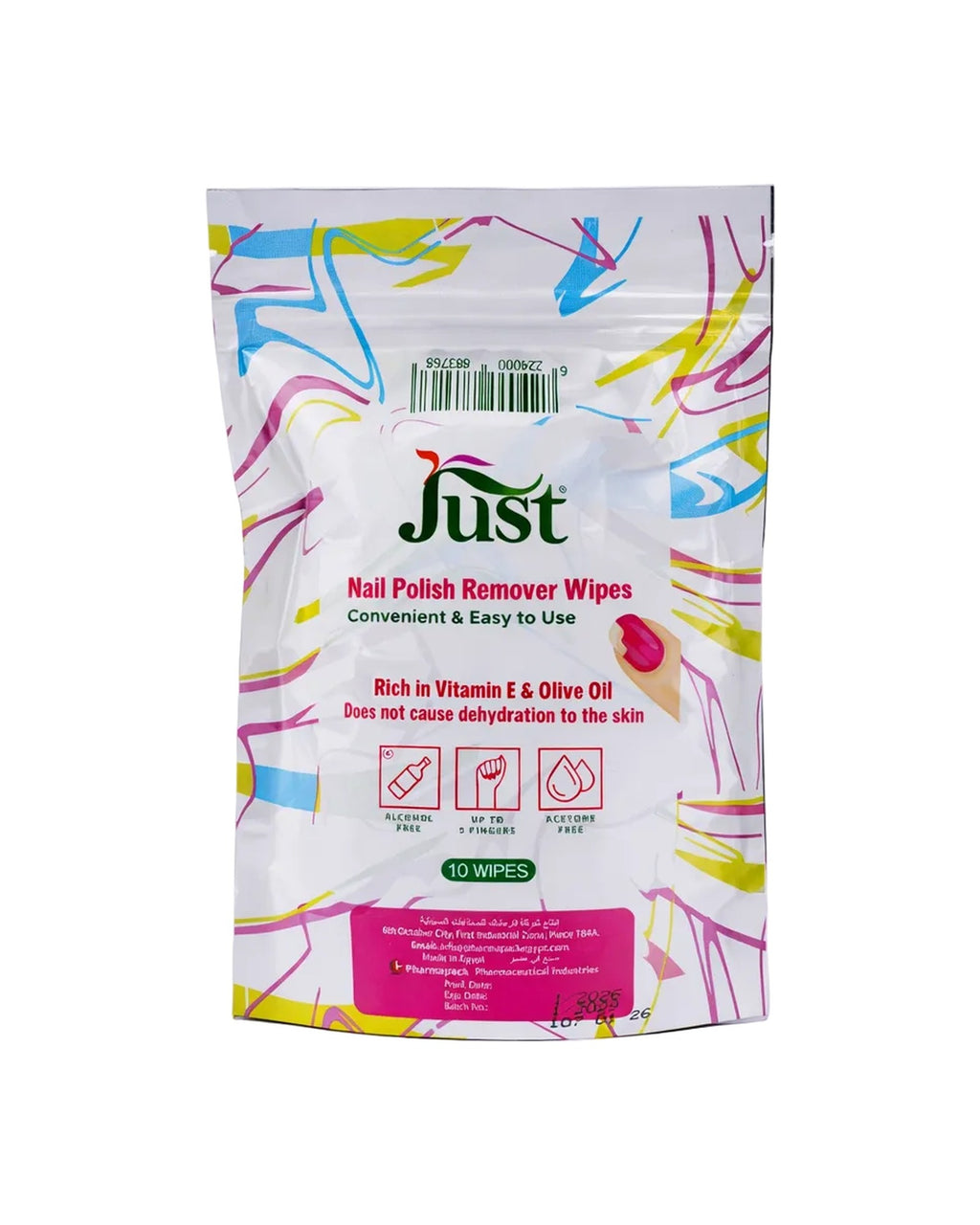 Just Nail Polish Remover Wipes - 10 wipes