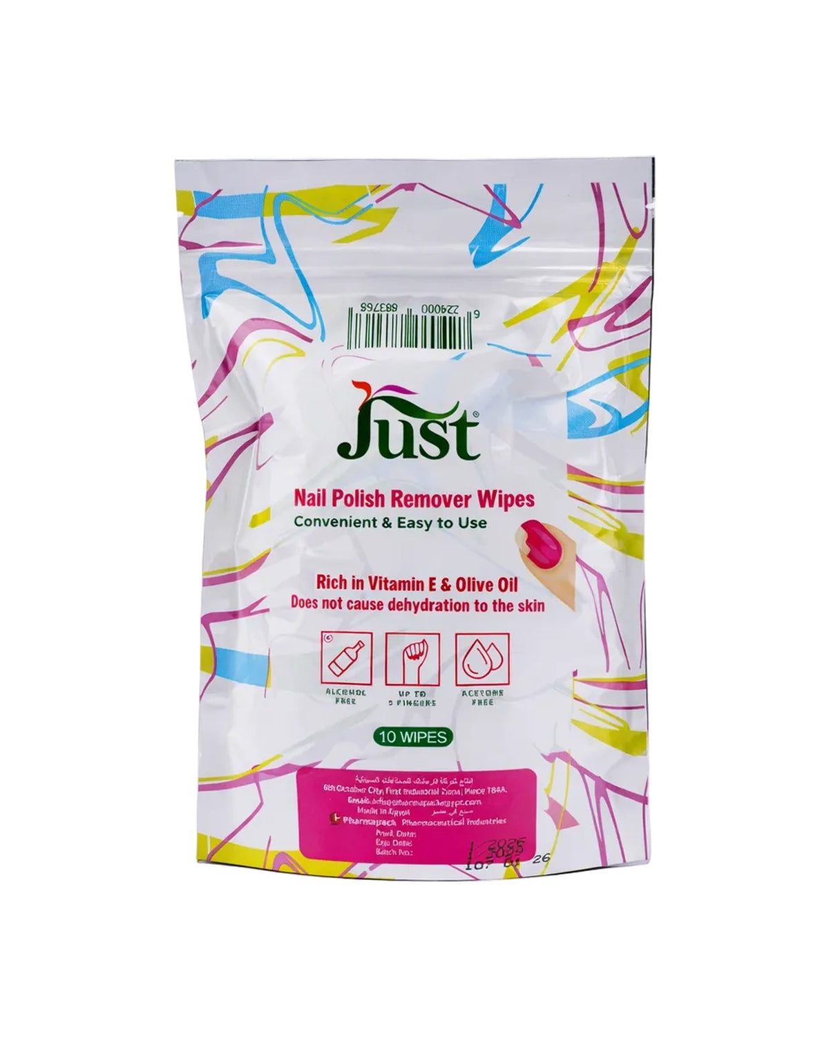 Just Nail Polish Remover Wipes - 10 wipes