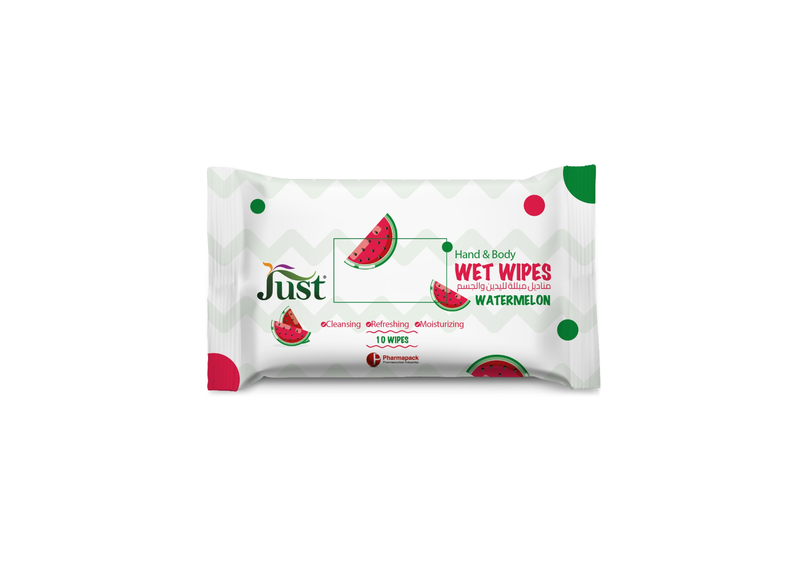 Watermelon Pocket Wipes 10 pcs